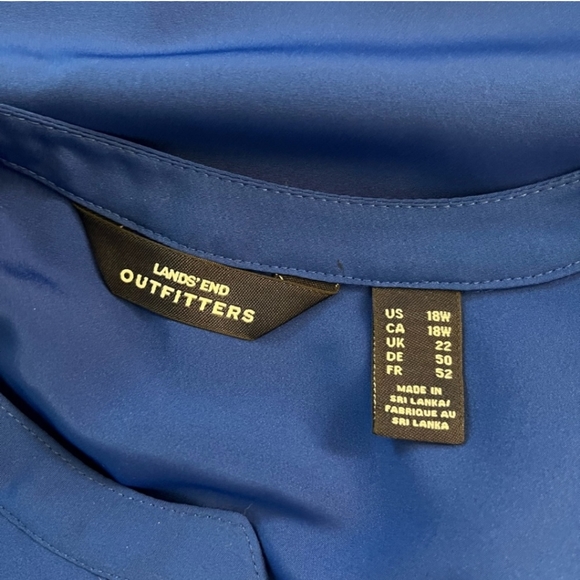 NWOT Land's End Royal Blue Blouse Sz 18W - Picture 7 of 7